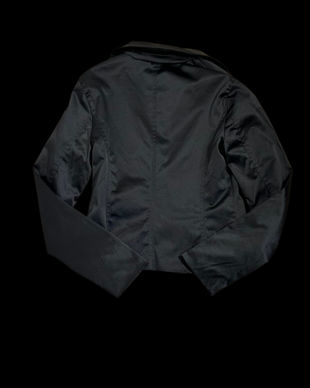 Svartur y2k satín blazer