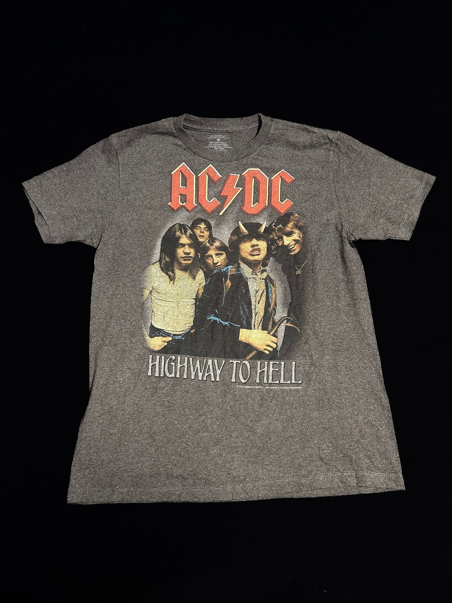 ACDC steingrá graphic tee
