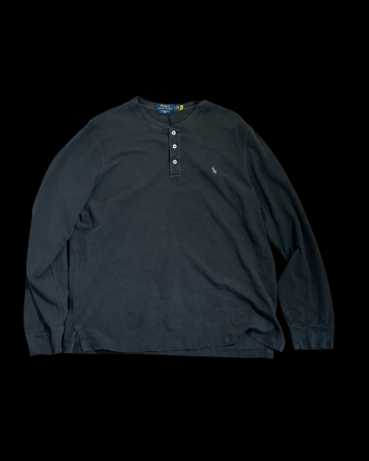 Polo Ralph Lauren svört hneppt langermapeysa