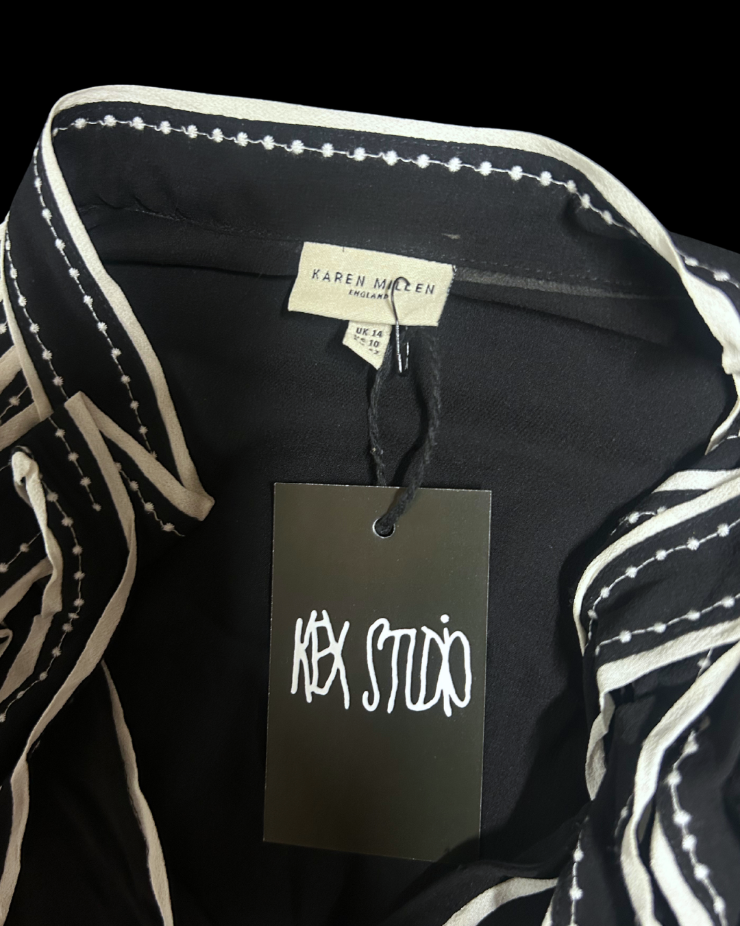 Karen Millen svört blússa