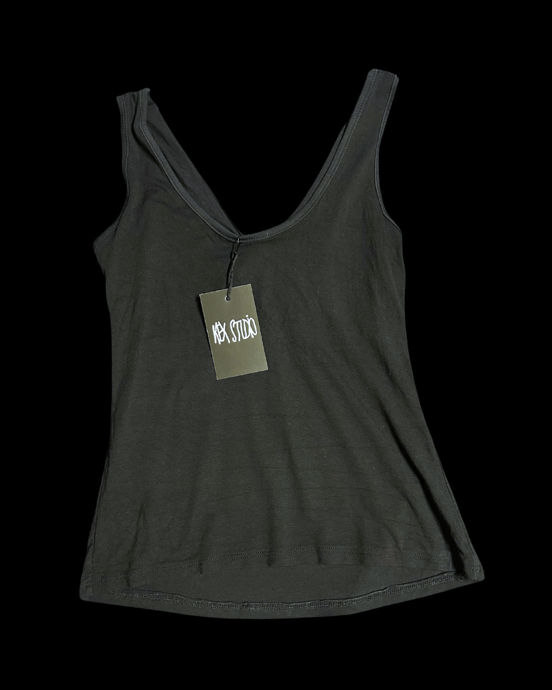 Svartur tie front bolur