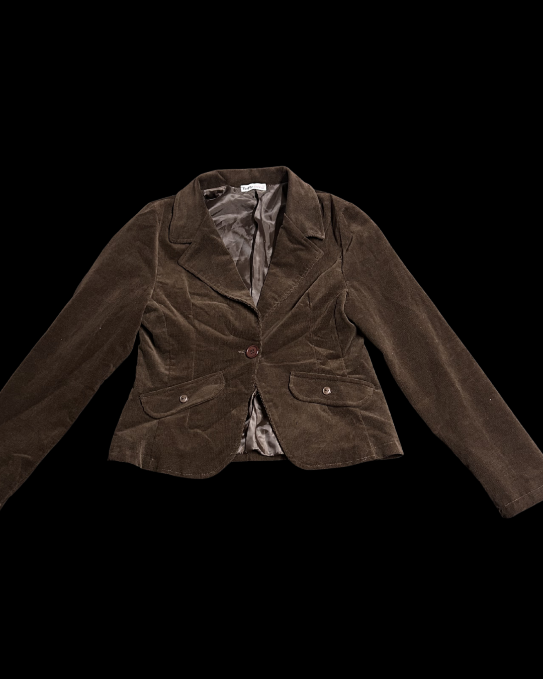Brúnn flauel blazer