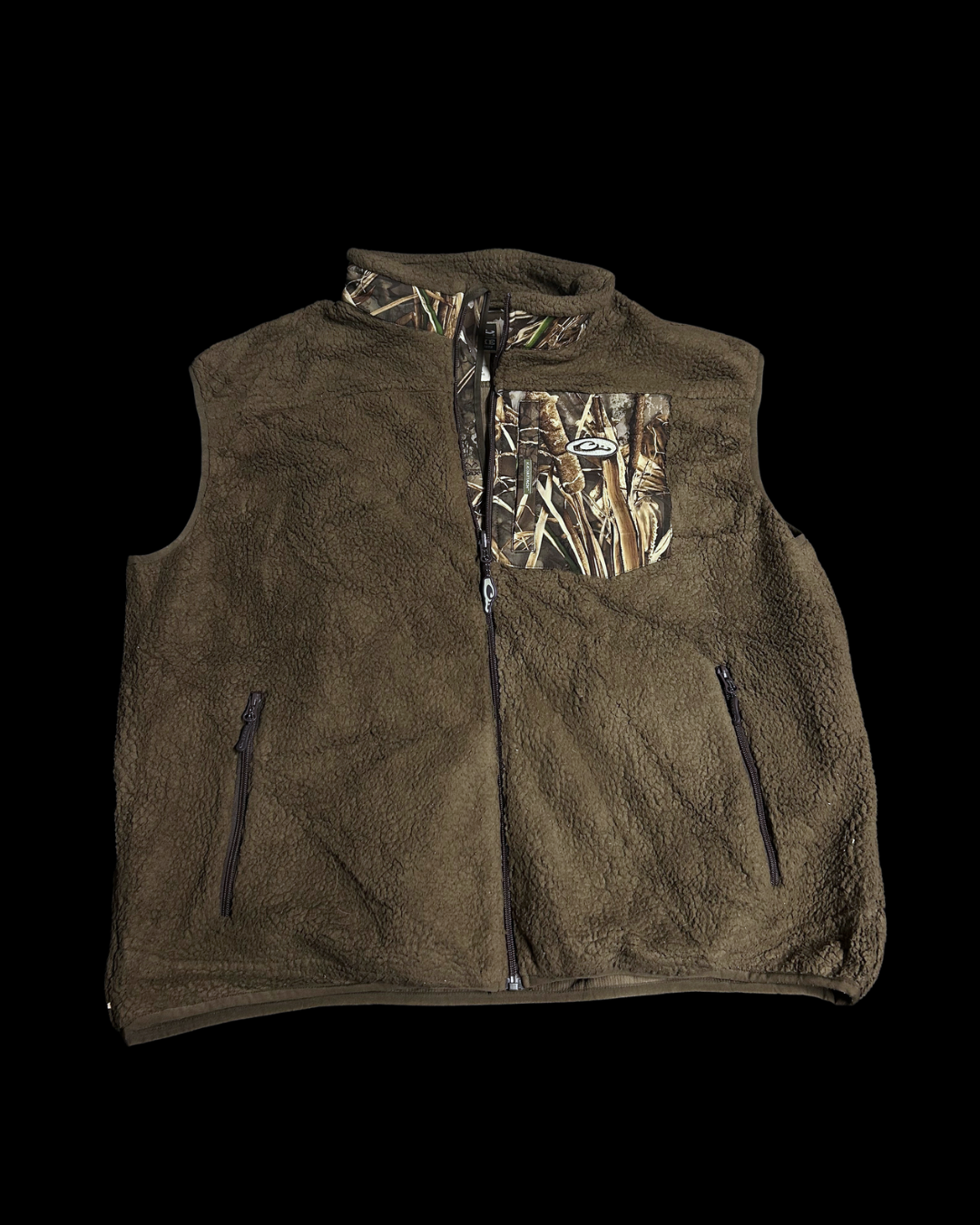 Brúnt vesti með camo vasa