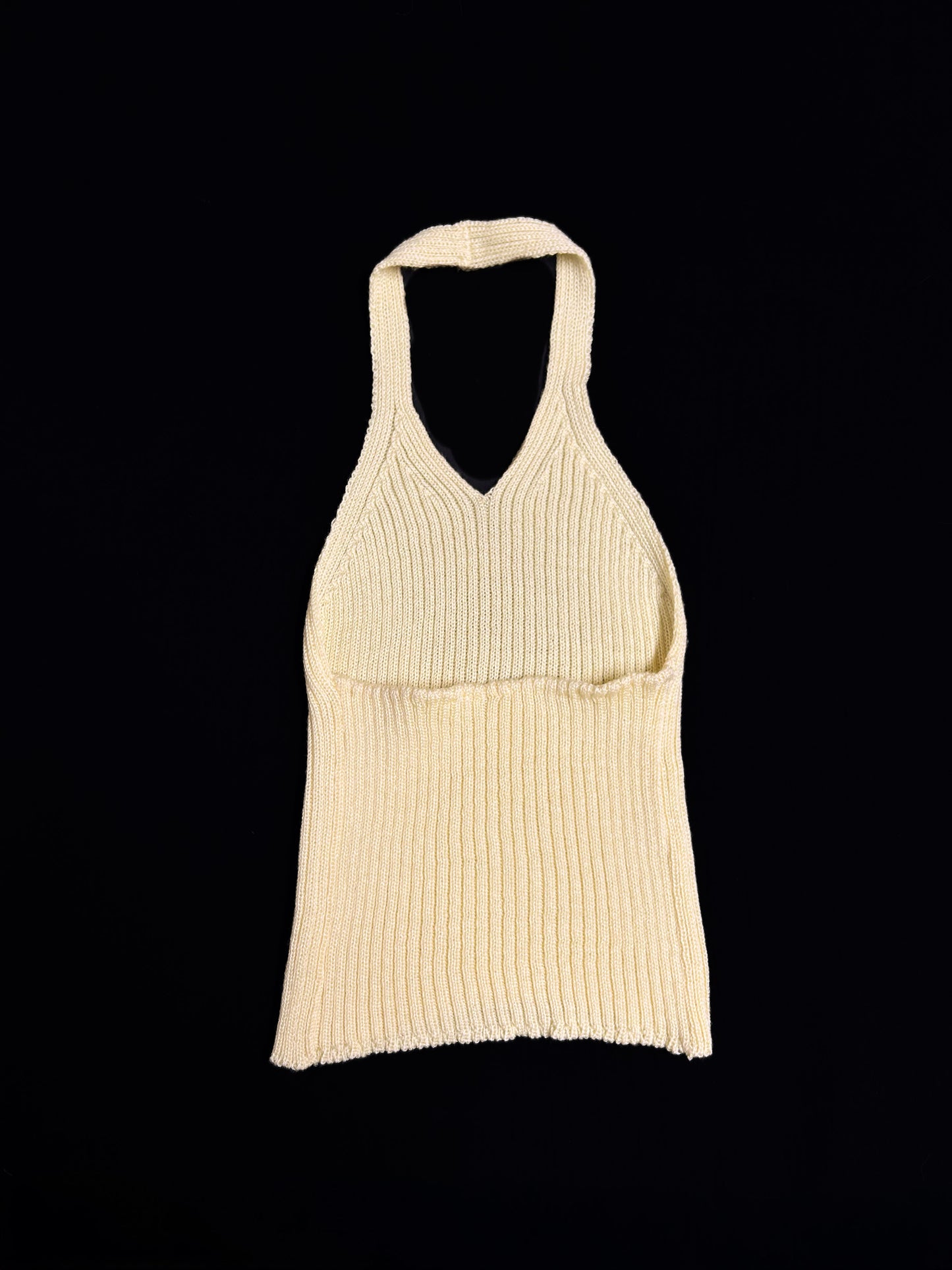 gulur knit halter skvísubolur